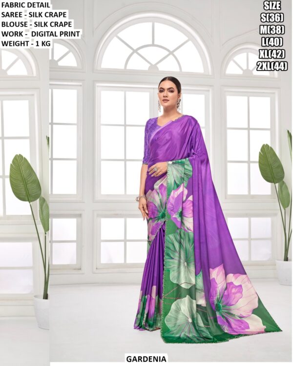 Digital Print Party Wear Saree For Women