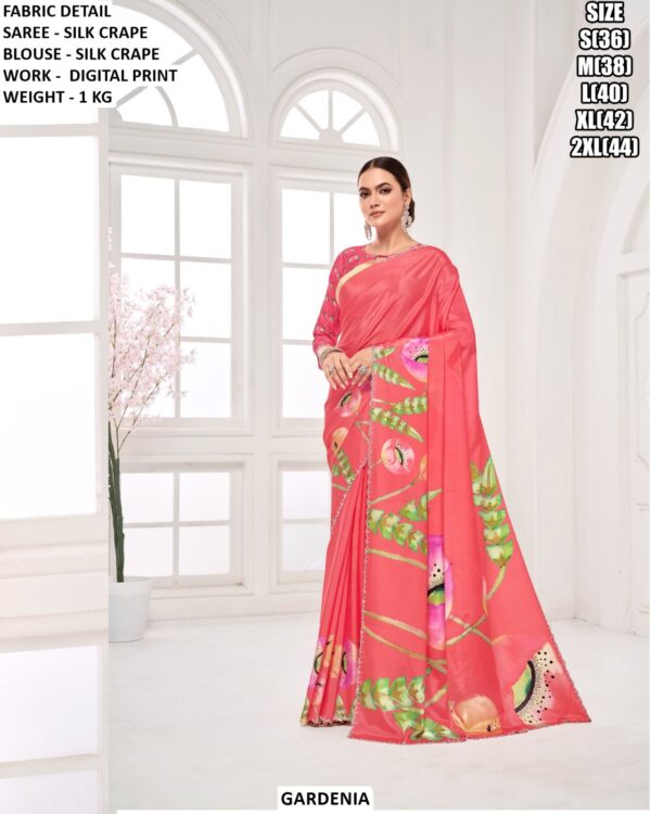 Digital Print Party Wear Saree For Women