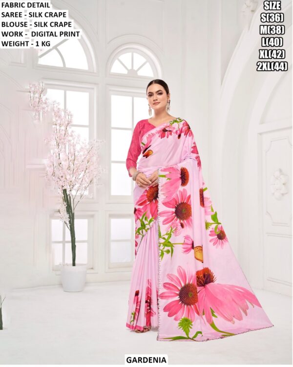 Digital Print Party Wear Saree For Women