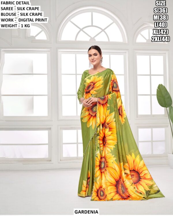 Digital Print Party Wear Saree For Women