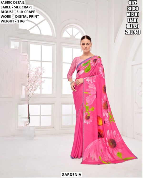 Digital Print Party Wear Saree For Women