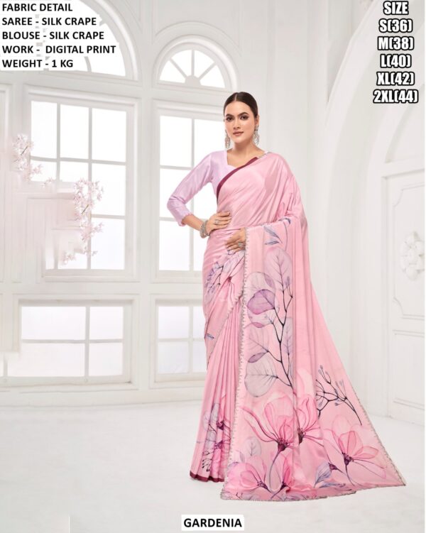 Digital Print Party Wear Saree For Women