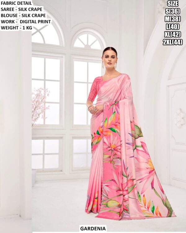 Digital Print Party Wear Saree For Women