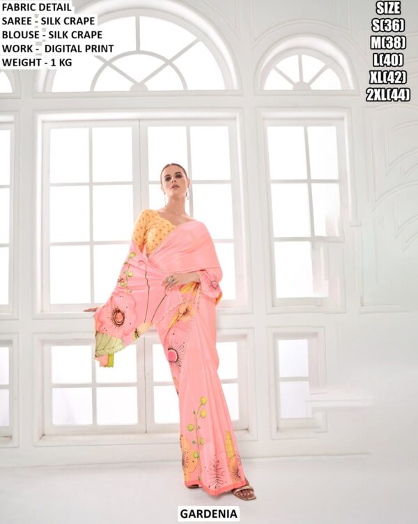 Digital Print Party Wear Saree For Women