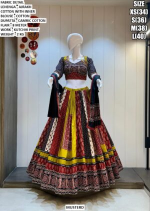 Traditional Kutchhi Print Lehenga Choli
