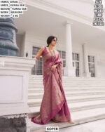 Women’s Kuraa Silk Saree With Weaving Work