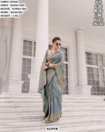Women’s Kuraa Silk Saree With Weaving Work