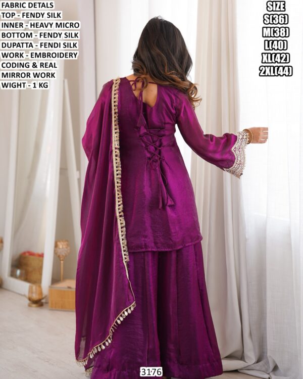 Designer Purple Ethnic Suit Set