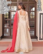 Cream Anarkali Suit Set For Women