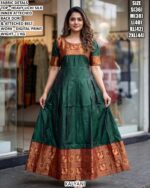 Premium Printed Gown Dress For Women