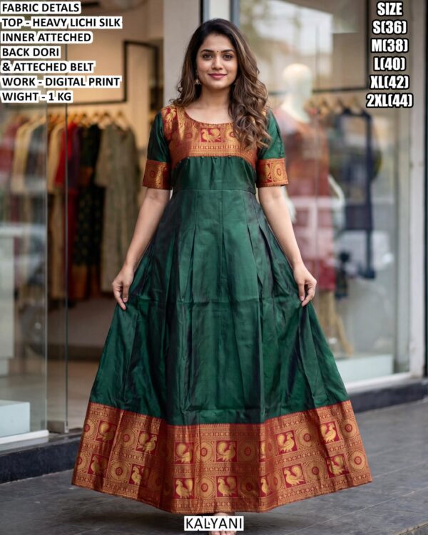 Premium Printed Gown Dress For Women
