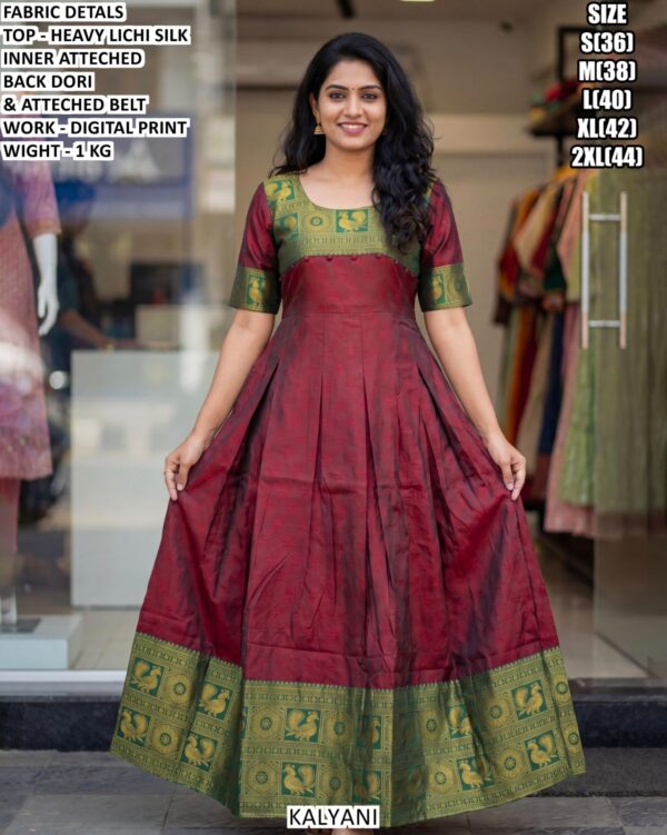 Premium Printed Gown Dress For Women