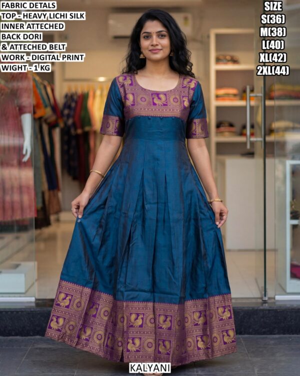 Premium Printed Gown Dress For Women