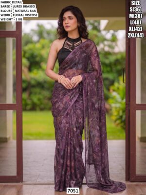 Elegant Saree With Natural Silk Blouse