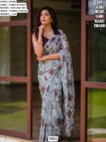 Elegant Saree With Natural Silk Blouse