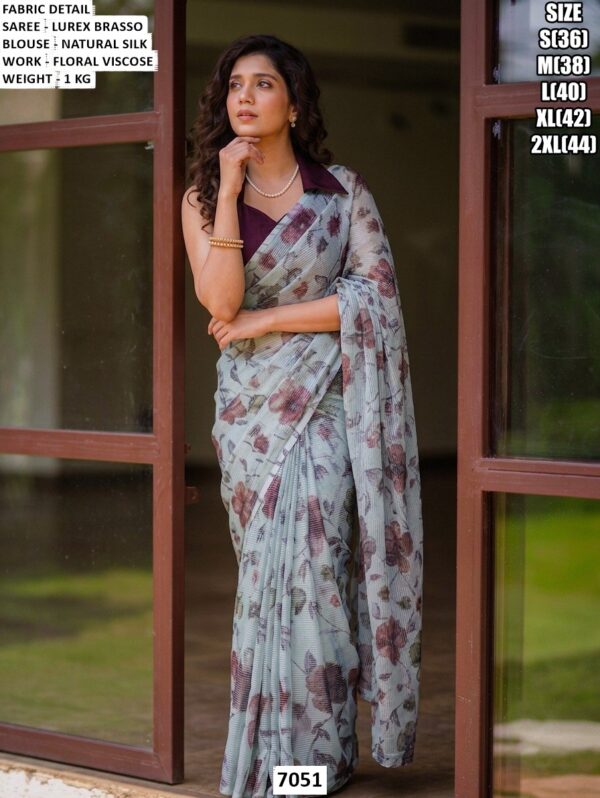 Elegant Saree With Natural Silk Blouse