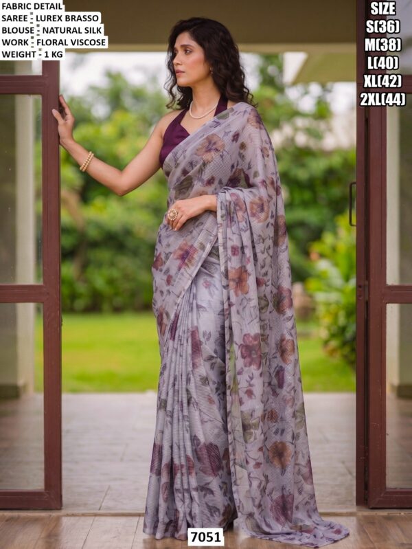 Elegant Saree With Natural Silk Blouse