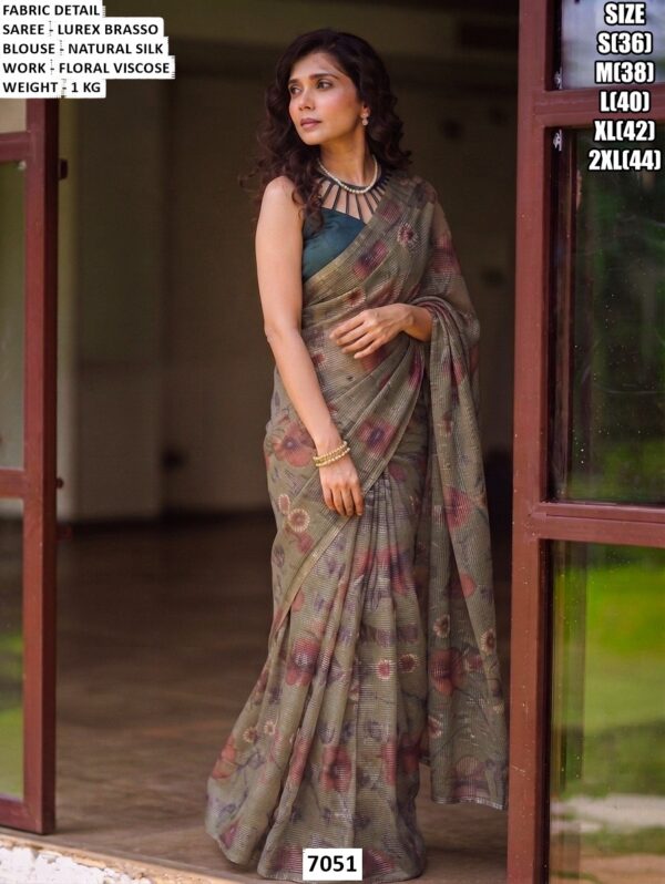 Elegant Saree With Natural Silk Blouse