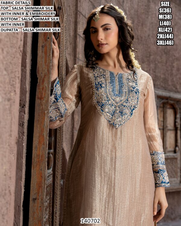 Party Wear Embroidered Kurta Pant Set
