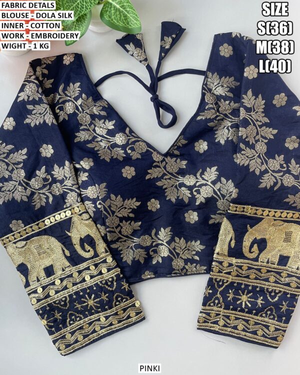 Traditional Dola Silk Blouse Design For Women