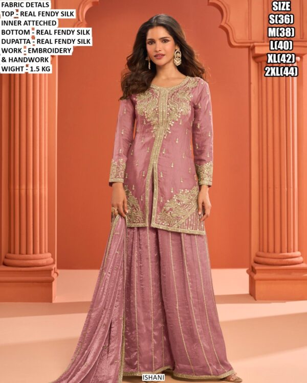 Wedding Wear Fendy Silk Palazzo Suit