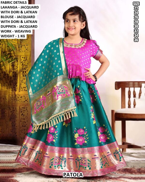 Girls Patola Lehenga Choli Set