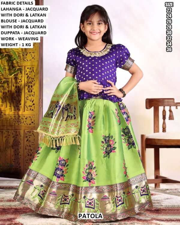 Girls Patola Lehenga Choli Set