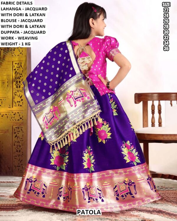 Girls Patola Lehenga Choli Set