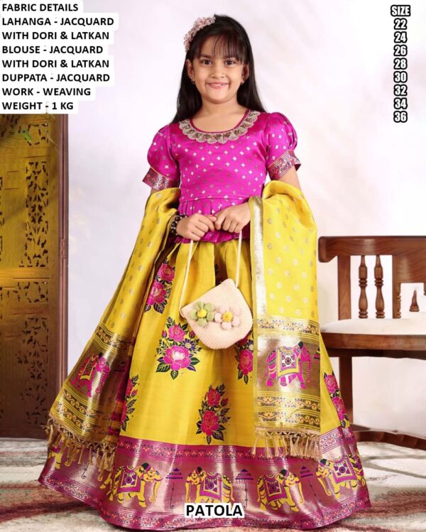 Girls Patola Lehenga Choli Set