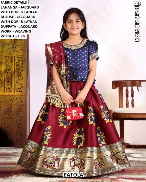 Girls Patola Lehenga Choli Set