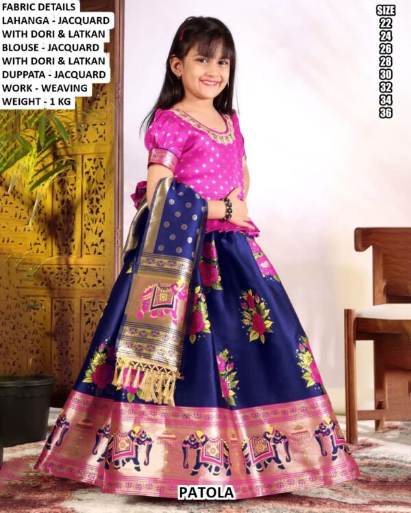 Girls Patola Lehenga Choli Set