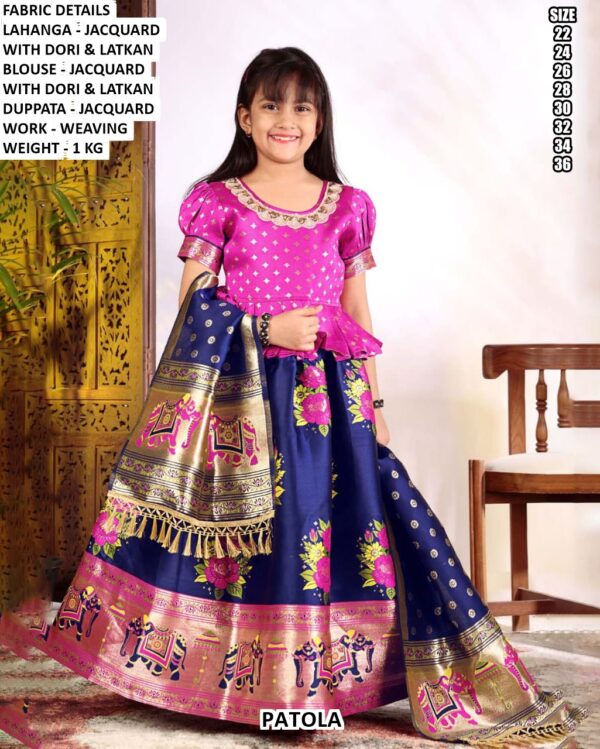 Girls Patola Lehenga Choli Set