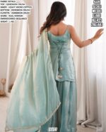 Designer Salwar Suit With Mirror & Sequence Work