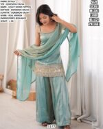 Designer Salwar Suit With Mirror & Sequence Work