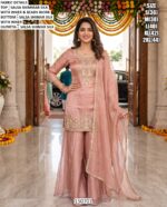 Women’s Festive Wear Three-Piece Palazzo Suit Set