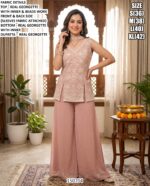 Women’s Festive Wear Three-Piece Palazzo Suit Set