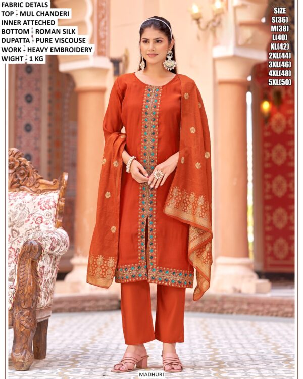 Premium Chanderi Silk Suit Set For Women