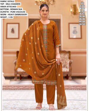 Premium Chanderi Silk Suit Set For Women