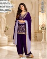 Dola Silk Patiala Suit With Embroidery