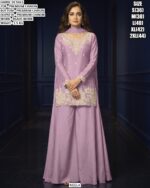 Premium Chinon Bead Work Palazzo Suit