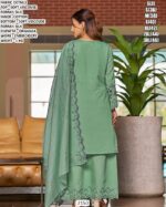 Soft Viscose Roman Silk Embroidered Palazzo Suit