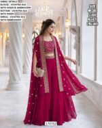Embroidered Three Piece Indo Western Outfit