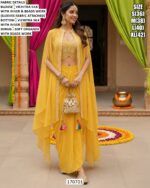 Embroidered Three Piece Indo Western Outfit