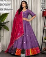 Roman Silk Navratri Lehenga With Georgette Dupatta