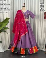Roman Silk Navratri Lehenga With Georgette Dupatta