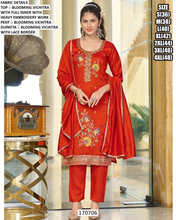 Premium Blooming Vichitra Heavy Salwar Suit