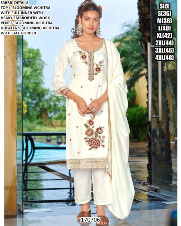 Premium Blooming Vichitra Heavy Salwar Suit