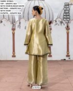 Elegant Kurti Pant Set With Premium Beads Work