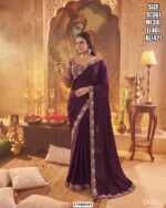 Designer Party Wear Saree With Embroidery Work