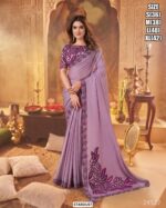 Designer Party Wear Saree With Embroidery Work